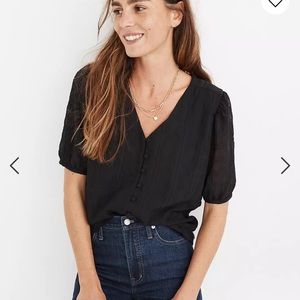 Madewell Textured puff sleeve top